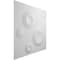 Ekena Millwork Cole EnduraWall Decorative 3D Wall Panel, White, 11 7/8"W x 11 7/8"H WP12X12COWH - alternate 4